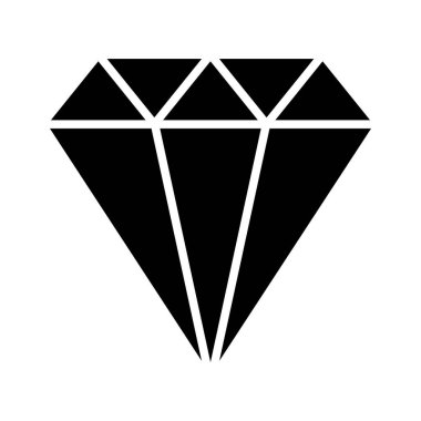 Kişisel ve ticari kullanım için Diamond Vector Glyph Simgesi