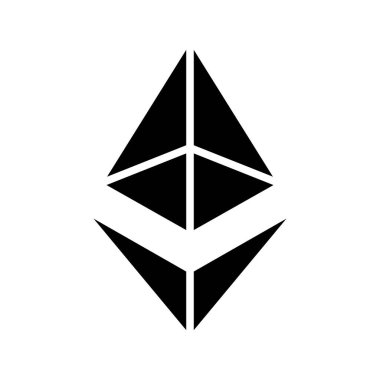 Kişisel ve ticari kullanım için Ethereum Vektör Kabartma Simgesi