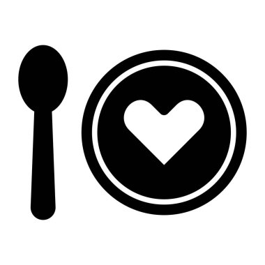 Düğün yemeği Vektörü Glyph Simgesi Kişisel ve Ticari Kullanım