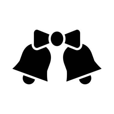 Kişisel ve ticari kullanım için Düğün Çanı Vektörü Glyph Simgesi
