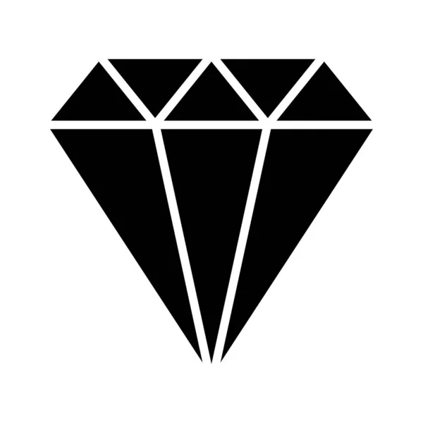 Icona Del Glifo Vettoriale Del Diamante Uso Personale Commerciale — Vettoriale Stock