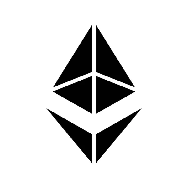 Ethereum Vector Glyph Icon Für Den Persönlichen Und Kommerziellen Gebrauch — Stockvektor