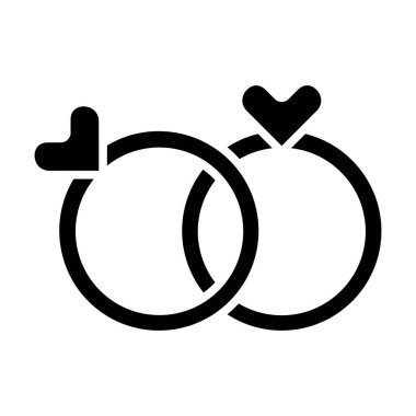 Kişisel ve ticari kullanım için alyans vektörü kabartma simgesi