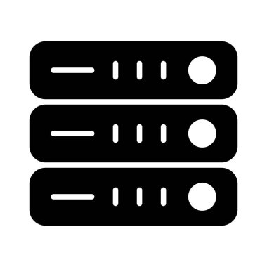 Kişisel ve Ticari Kullanım İçin Sunucu Vektör Kabartma Simgesi