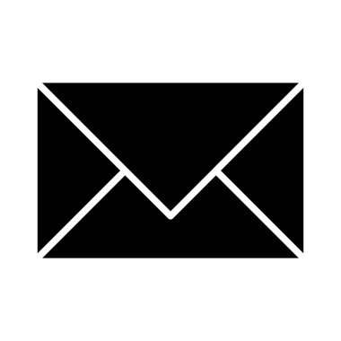 Kişisel ve Ticari Kullanım İçin E- posta Vektörü Glyph Simgesi