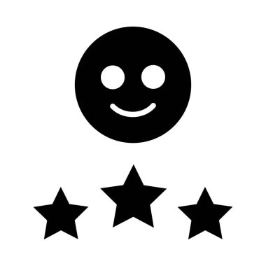 Kişisel ve Ticari Kullanım İçin Memnuniyet Vektörü Glyph Simgesi