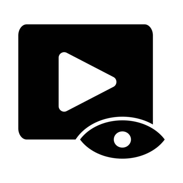 비디오 Vector Glyph Icon Personal Commercial Use — 스톡 벡터