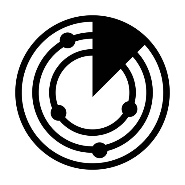 Radar Vector Glyph Icon Für Den Persönlichen Und Kommerziellen Gebrauch — Stockvektor