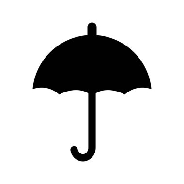 Kişisel ve Ticari Kullanım için Şemsiye Vektörü Glyph Simgesi