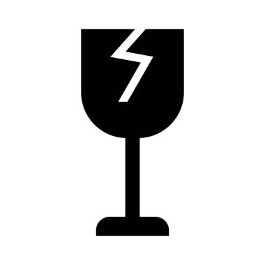 Kişisel ve ticari kullanım için Kırılgan Vektör Kabartma Simgesi