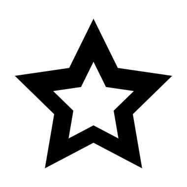 Kişisel ve Ticari Kullanım İçin Yıldız Vektörü Kabartma Simgesi
