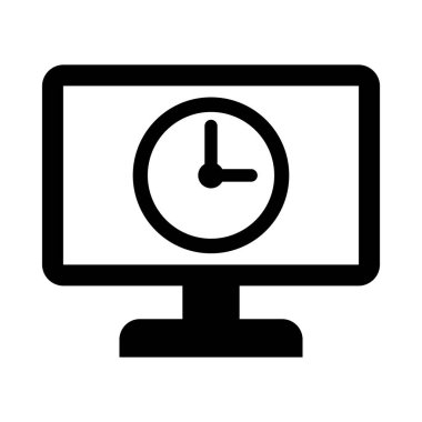 Kişisel ve ticari kullanım için Saat Zaman Vektörü Kabartma Simgesi