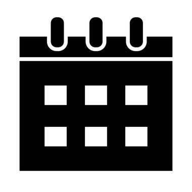 Kişisel ve Ticari Kullanım İçin Takvim Vektörü Kabartma Simgesi