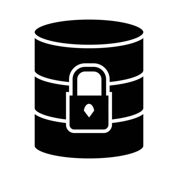 Icono Del Glifo Del Vector Protección Datos Para Uso Personal — Vector de stock