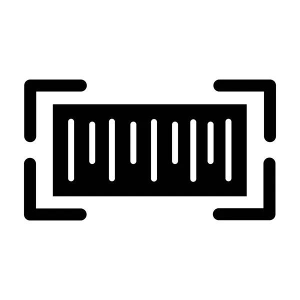 Kişisel Ticari Kullanım Için Barkod Vektörü Glyph Simgesi — Stok Vektör