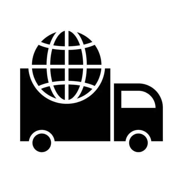 International Shipping Vector Glyph Ikona Użytku Osobistego Komercyjnego — Wektor stockowy