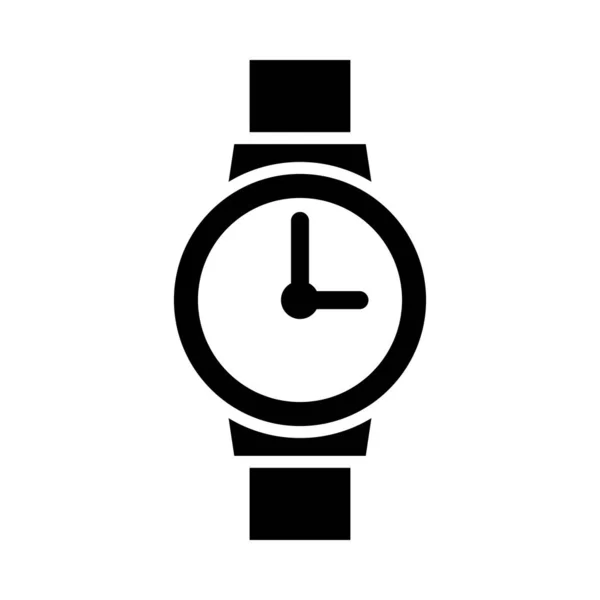 Reloj Mano Vector Glifo Icono Para Uso Personal Comercial — Archivo Imágenes Vectoriales