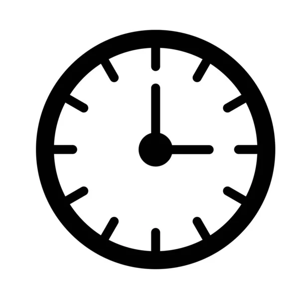 Icône Glyphe Vectoriel Horloge Pour Usage Personnel Commercial — Image vectorielle