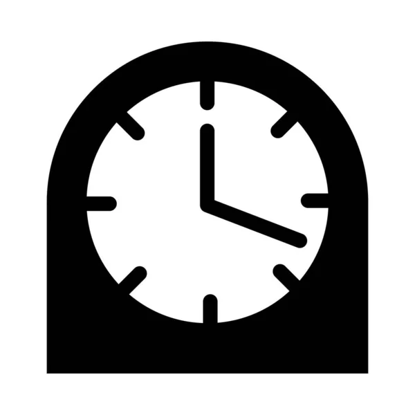 Reloj Mesa Vector Glifo Icono Para Uso Personal Comercial — Archivo Imágenes Vectoriales
