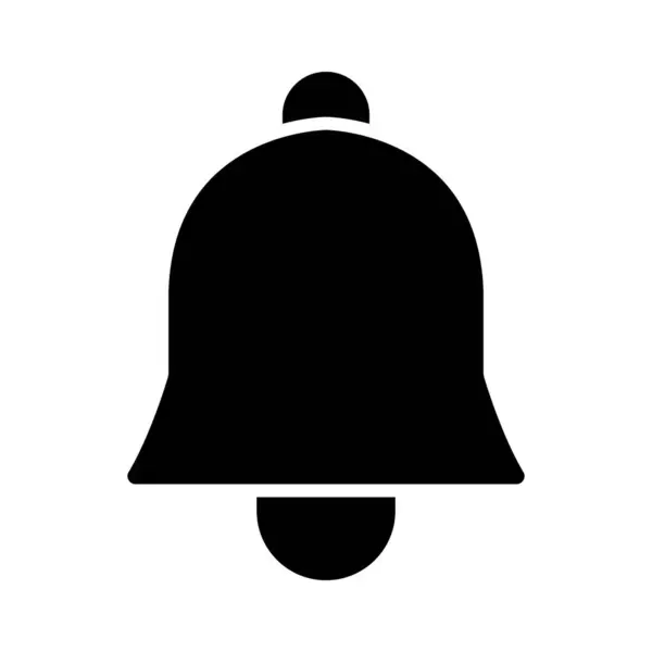 Powiadomienie Bell Vector Glyph Ikona Użytku Osobistego Komercyjnego — Wektor stockowy