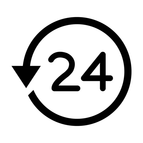 Stunden Vector Glyph Icon Für Den Persönlichen Und Kommerziellen Gebrauch — Stockvektor