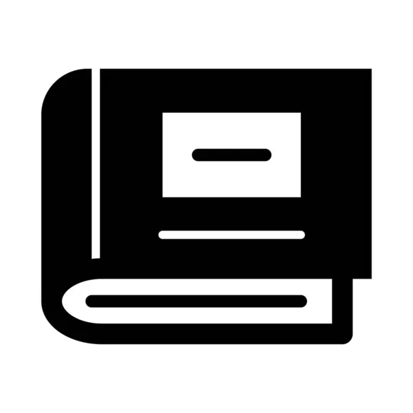 Boek Cover Vector Glyph Icon Voor Privé Commercieel Gebruik — Stockvector