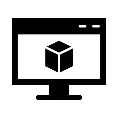 Kişisel ve Ticari Kullanım için 3B Tasarım Simgesi Vektör Simgesi Simgesi