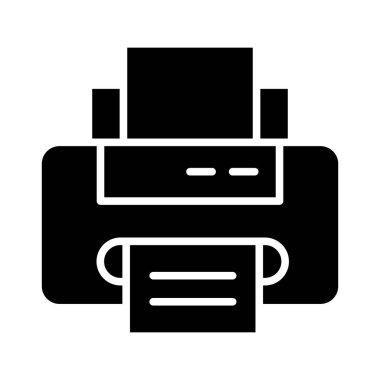 Kişisel ve ticari kullanım için Yazıcı Vektörü Kabartma Simgesi