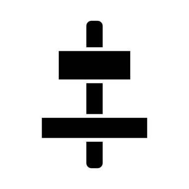 Kişisel ve Ticari Kullanım İçin Yatay Hizalama Vektör Kabartma Simgesi