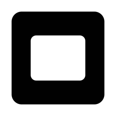 Kişisel ve ticari kullanım için Yuvarlak Köşeli Vektör Kabartma Simgesi