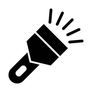 Kişisel ve ticari kullanım için el feneri vektörü kabartma simgesi