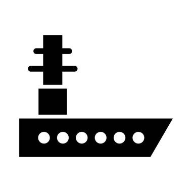 Kişisel ve ticari kullanım için Uçak Taşıyıcı Vektörü Glyph Simgesi