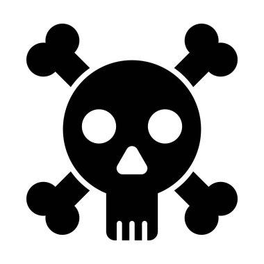 Kişisel ve Ticari Kullanım için Kurukafa Vektörü Kabartma Simgesi