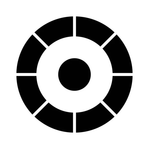 Color Wheel Vector Glyph Icon Personal Commercial Use — Stock Vector