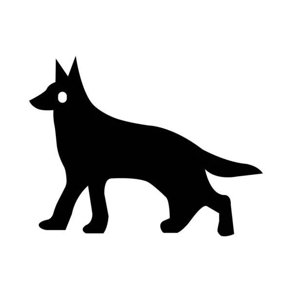 Dog Vector Glyph Icon Voor Persoonlijk Commercieel Gebruik — Stockvector