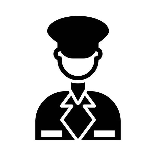 Soldier Vector Glyph Icon Voor Persoonlijk Commercieel Gebruik — Stockvector