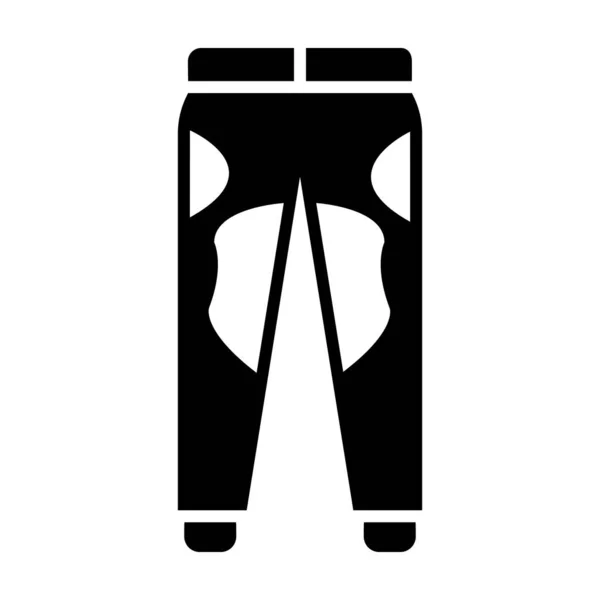Kalhoty Vector Glyph Ikona Pro Osobní Komerční Použití — Stockový vektor