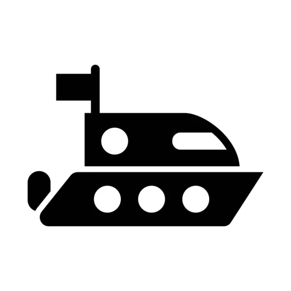 Icono Del Glifo Del Vector Del Barco Velocidad Para Uso — Archivo Imágenes Vectoriales