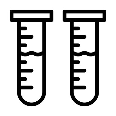 Kişisel ve ticari kullanım için Test Tüpü Kalın Çizgi Simgesi