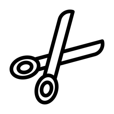 Kişisel ve Ticari Kullanım İçin Makas Vektör Kalın Çizgi Simgesi