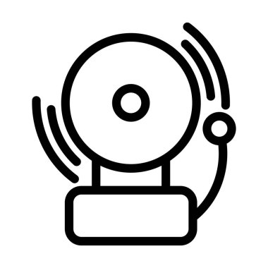 Okul Çanı Vector Kalın Çizgi Kişisel ve Ticari Kullanım Simgesi