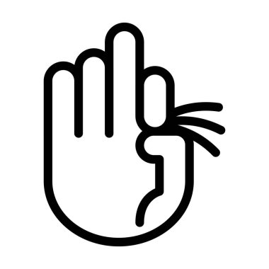 Kişisel ve ticari kullanım için Trikotillomani Vektör Kalın Çizgi Simgesi