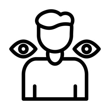 Kişisel ve ticari kullanım için Paranoya Vektör Kalın Çizgi Simgesi