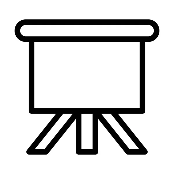 Blackboard Vector Thick Line Icon Für Den Persönlichen Und Kommerziellen — Stockvektor