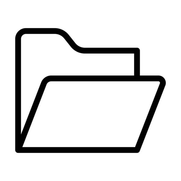 Ordner Vector Thick Line Icon Für Den Persönlichen Und Kommerziellen — Stockvektor