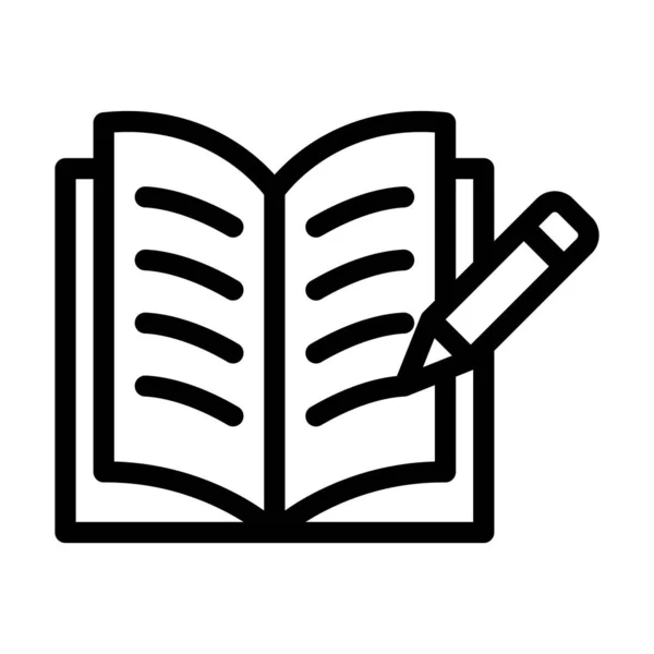 Schreiben Von Vector Thick Line Icon Für Den Persönlichen Und — Stockvektor