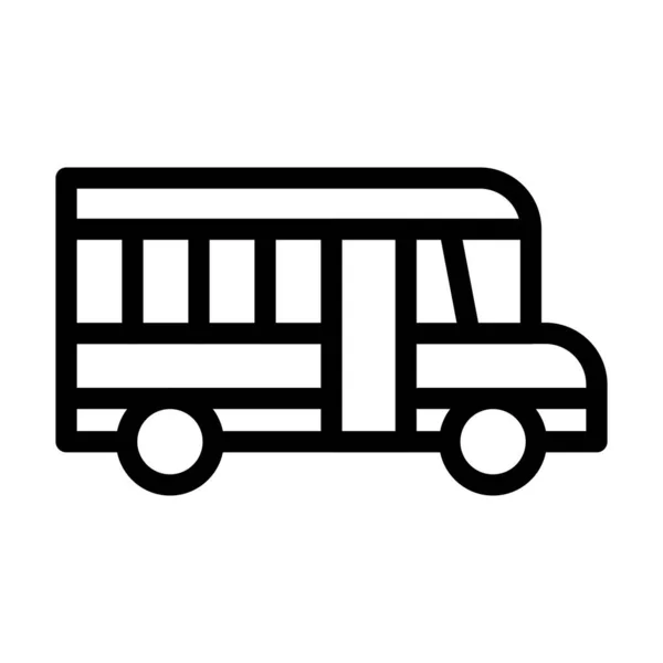 Icône Ligne Épaisse Vecteur Autobus Scolaire Pour Usage Personnel Commercial — Image vectorielle