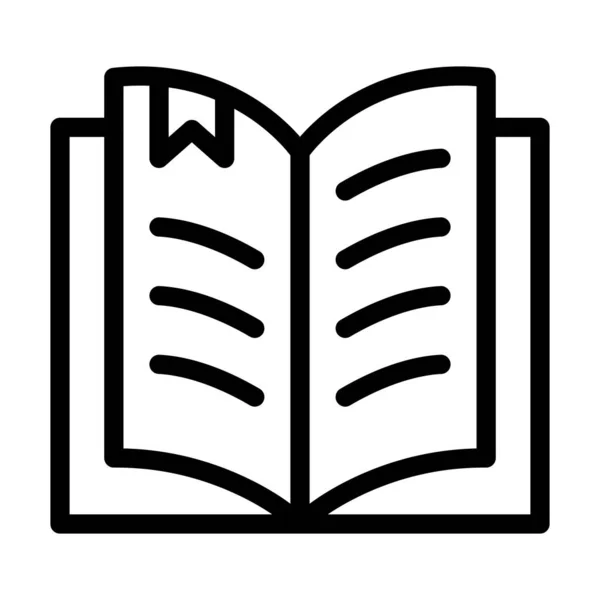 Icono Línea Gruesa Del Vector Del Libro Abierto Para Uso — Vector de stock
