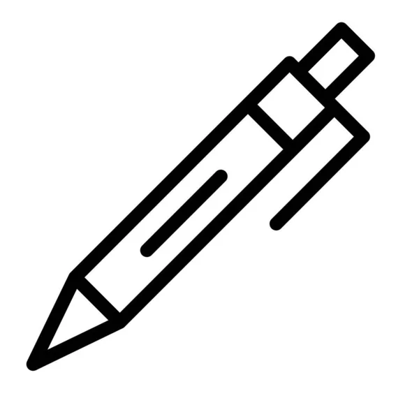 Ikona Wektora Długopisu Gruba Linia Użytku Osobistego Komercyjnego — Wektor stockowy