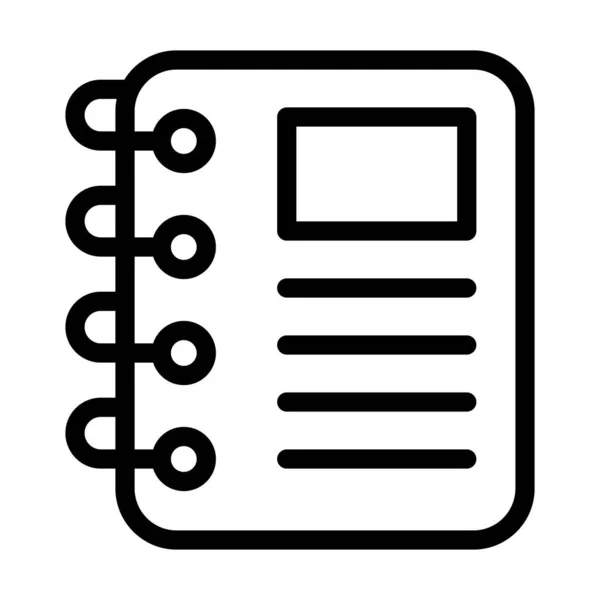 Notebook Vector Thick Line Icon Personal Commercial Use — Stockový vektor